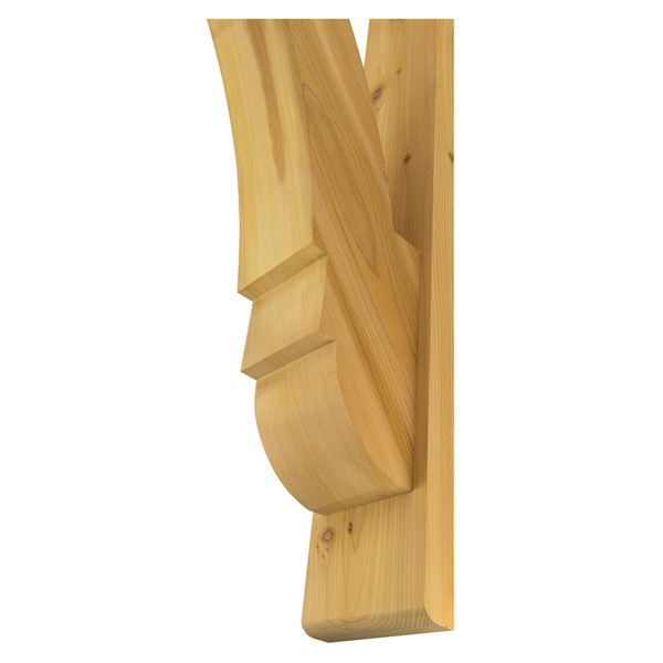 Cedar Bracket 11T10 — underside carving detail | Timber Build
