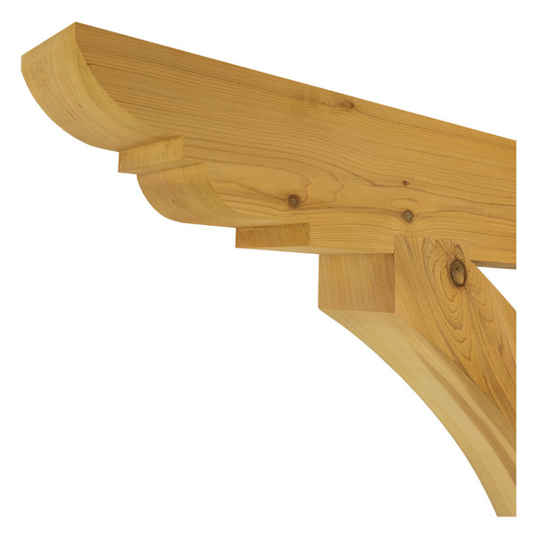 Cedar Bracket 11T10 — top carving detail | Timber Build
