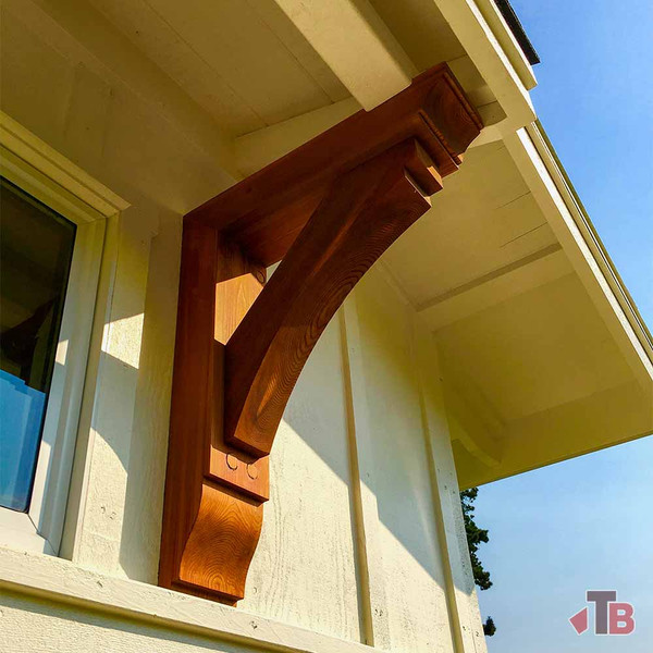 Wood Bracket 02T4 Installed Smooth Finish