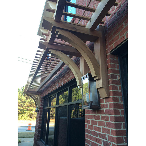 Cedar Bracket 113T3 — Western Red Cedar angled view | Timber Build
