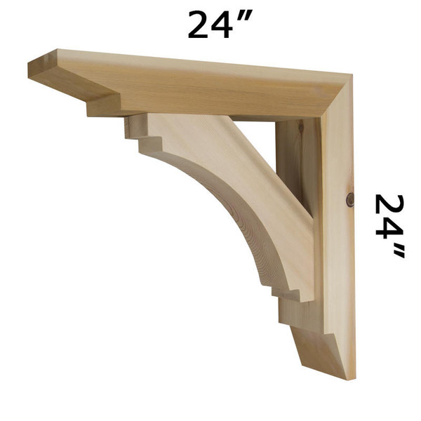 Cedar Bracket 113T4 — Western Red Cedar side view | Timber Build