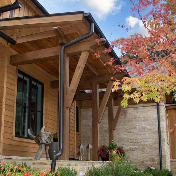 Cedar Bracket 113T45 — installed exterior view | Timber Build