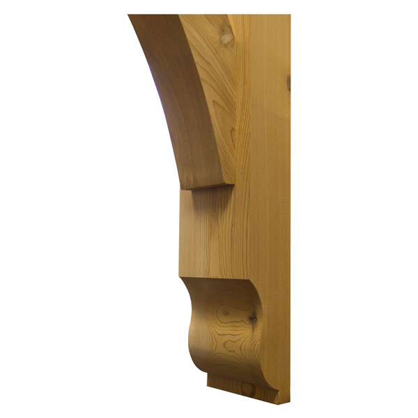 Cedar Bracket 10T27 — underside carving detail | Timber Build