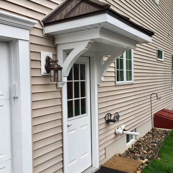 Cedar Bracket 03T3 — installed exterior view | Timber Build