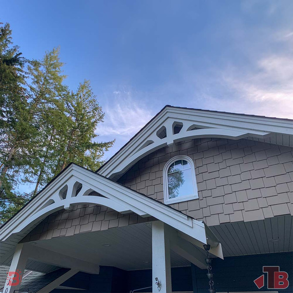 Cedar Gable Bracket 49T84 — house gable detail | Timber Build