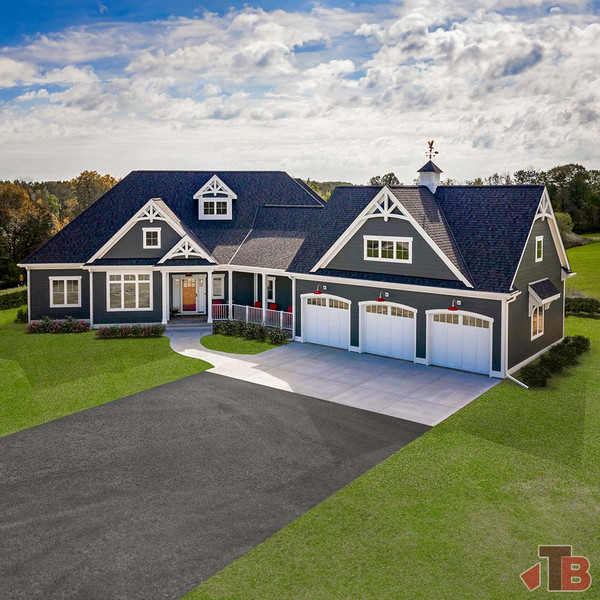 Cedar Gable Bracket 45T60 — home exterior view | Timber Build