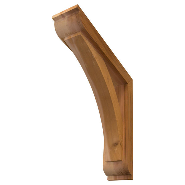 Cedar Bracket 06T12 — Western Red Cedar angled view | Timber Build