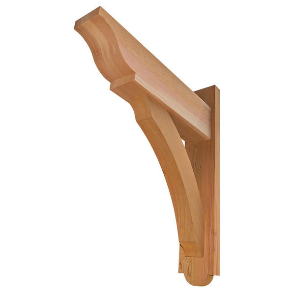 Cedar Bracket 05T3 — Western Red Cedar angled view | Timber Build