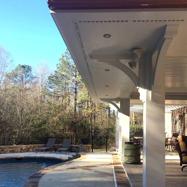 Cedar Bracket 10T9 — installed on house exterior view | Timber Build