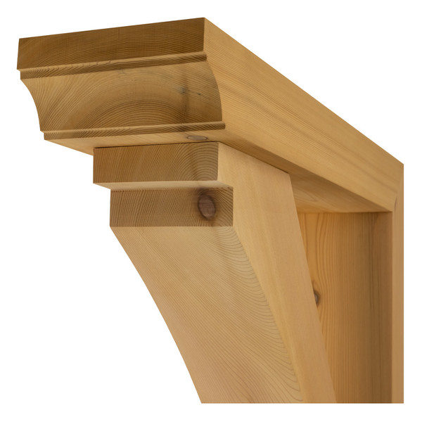 Cedar Bracket 02T39 — front carving detail | Timber Build
