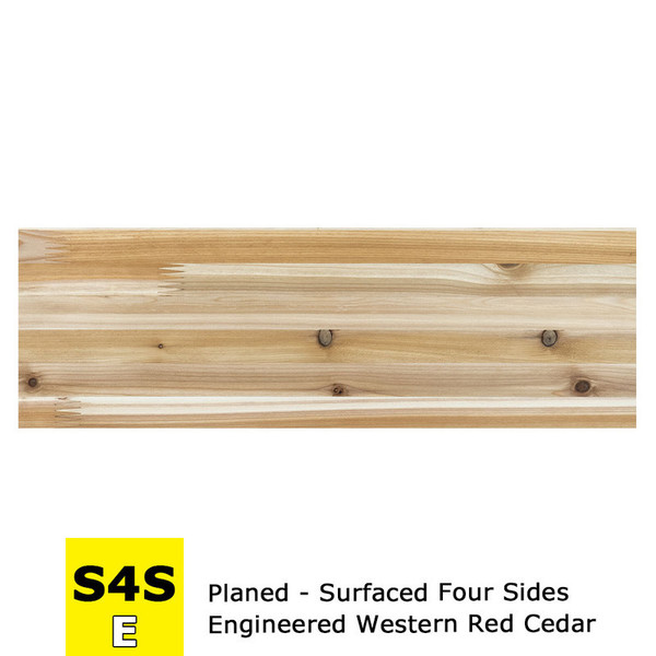 4x8 Engineered Western Red Cedar Timber - S4S