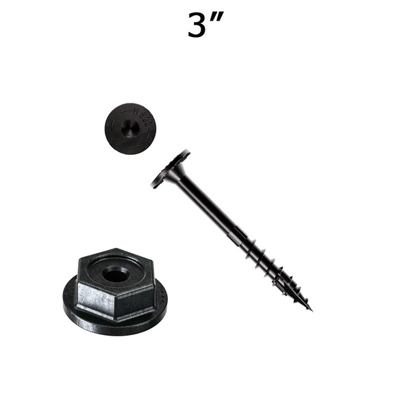 Timber Screw Kit - 3-inch and Hex-Head Washer