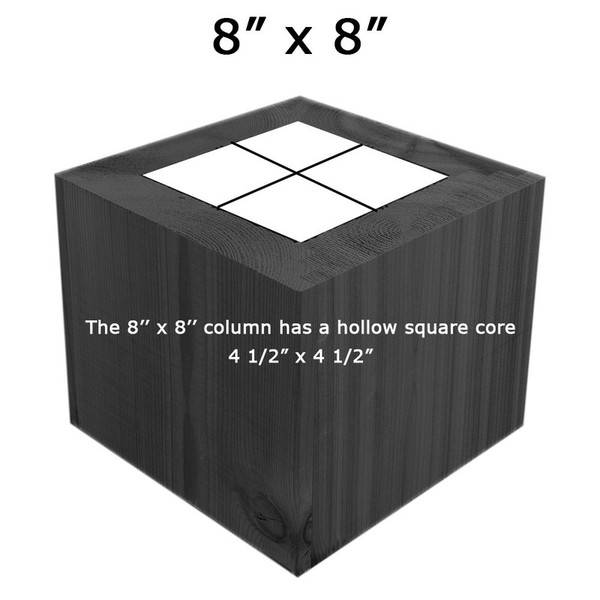 Sample - 8x8 Engineered Column - Western Red Cedar - Rough Sawn
