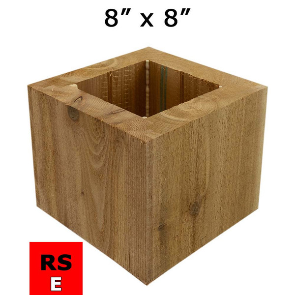 8x8 Engineered Column - Western Red Cedar - Rough Sawn