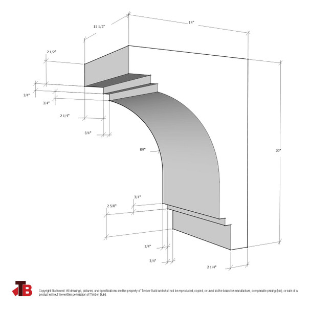 Wood Corbel 30T12