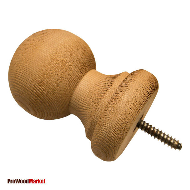 Cedar Wood Decorative Ball Finial 3 Crafted By Woodway Products