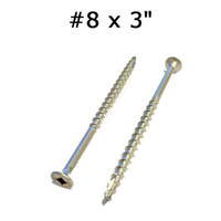 Stainless Steel #8 x 3 Screw Crafted By