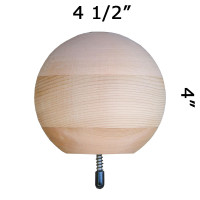 Cedar Wood Ball Finial 4 1/2 Crafted By Woodway Products