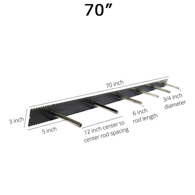 70" Floating Mantel Bracket ExtraLong, Discreet Support for Your