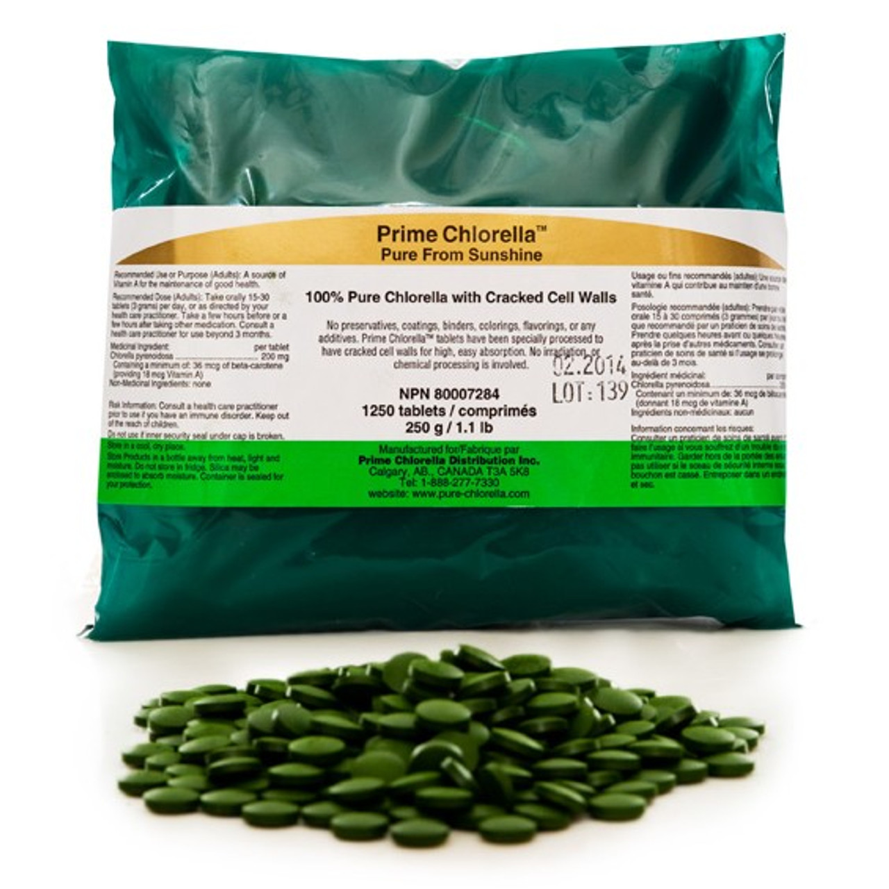 Chlorella Tablets 100 Pure 300 Tablets Prime Chlorella