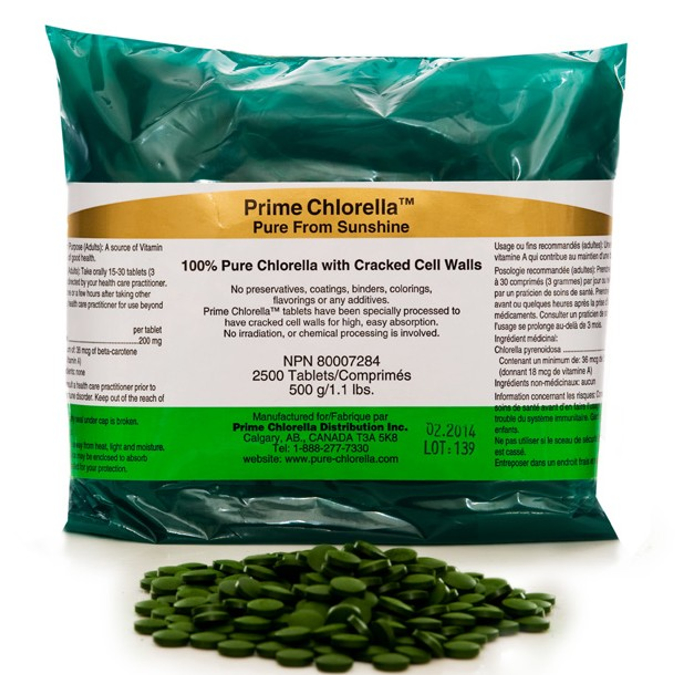 Chlorella Tablets 100 Pure 300 Tablets Prime Chlorella