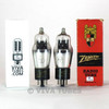 Date Matched Pair Zenith USA 6Q7G Black Round Plate Foil D Get Vacuum Tubes 93%