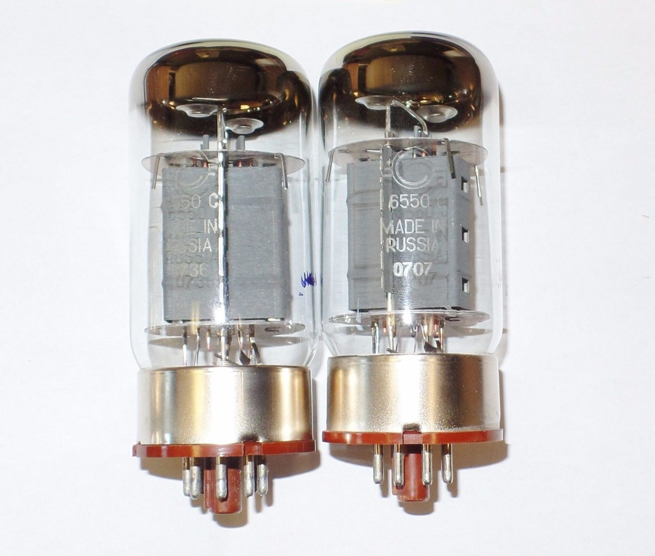 NOS Lp & Gm Perfect Matched Pair of SED Winged =C= 6550C KT88 6550