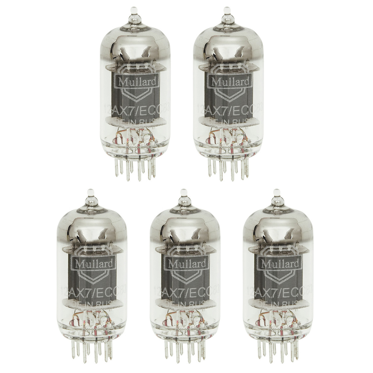 New Matched Quintet (5) Mullard Reissue 12AX7 Vacuum Tubes