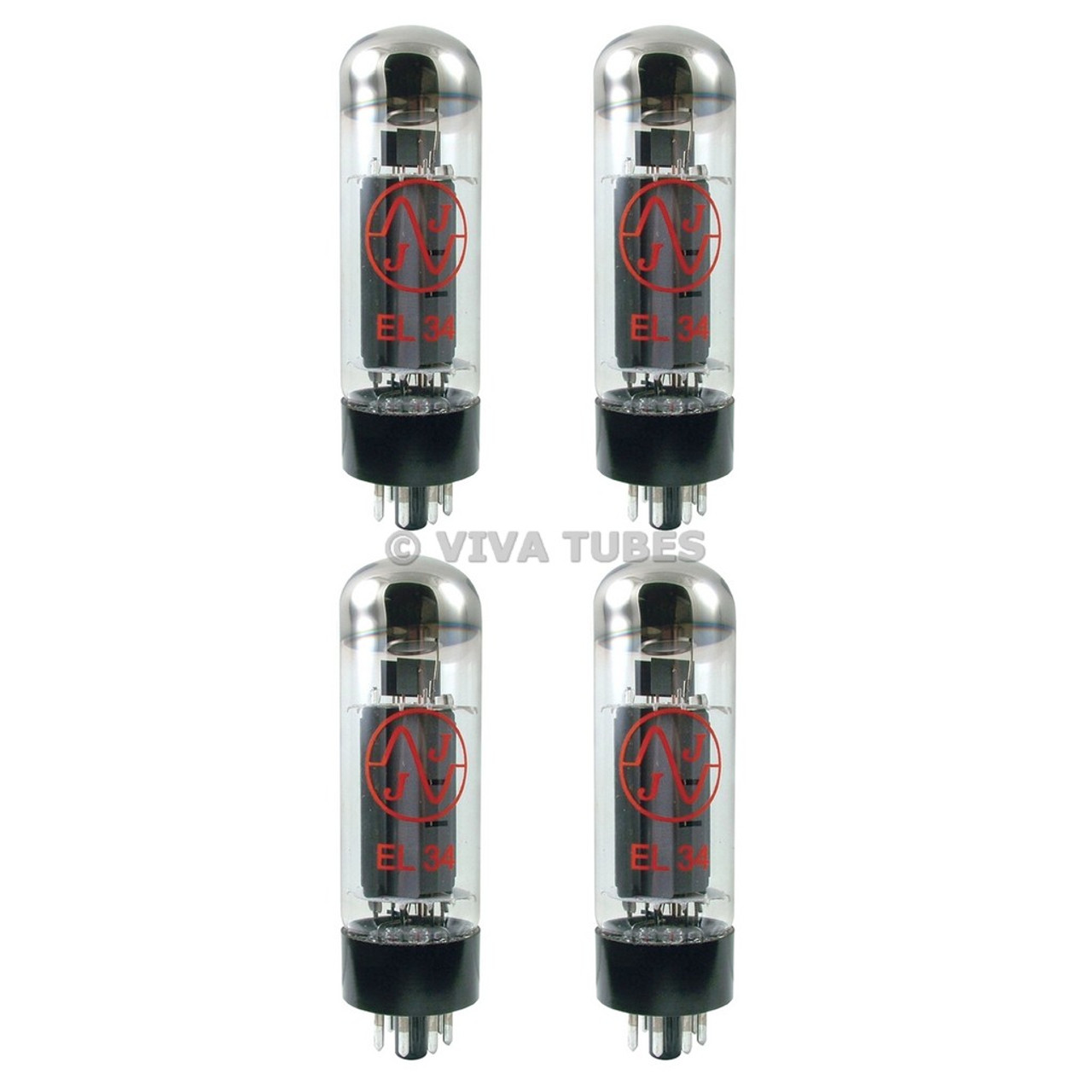 New Matched Quad (4) JJ EL34 / 6CA7 Vacuum Tubes