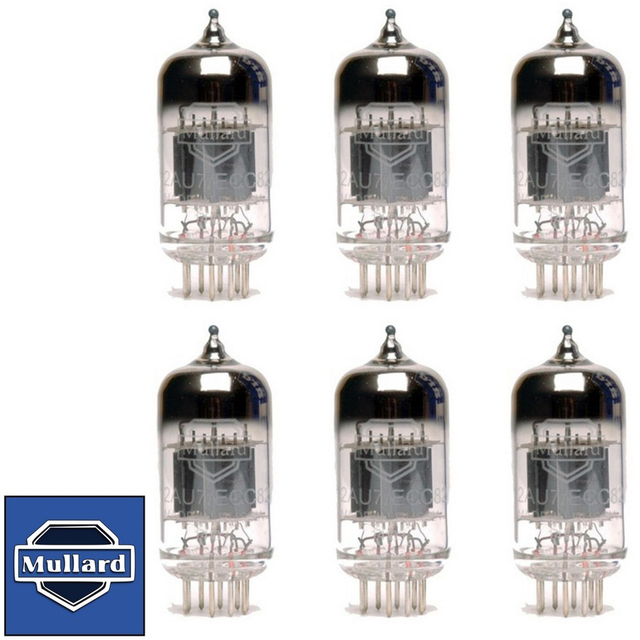 New Matched Sextet (6) Mullard 12AU7 / ECC82 Reissue Vacuum Tubes