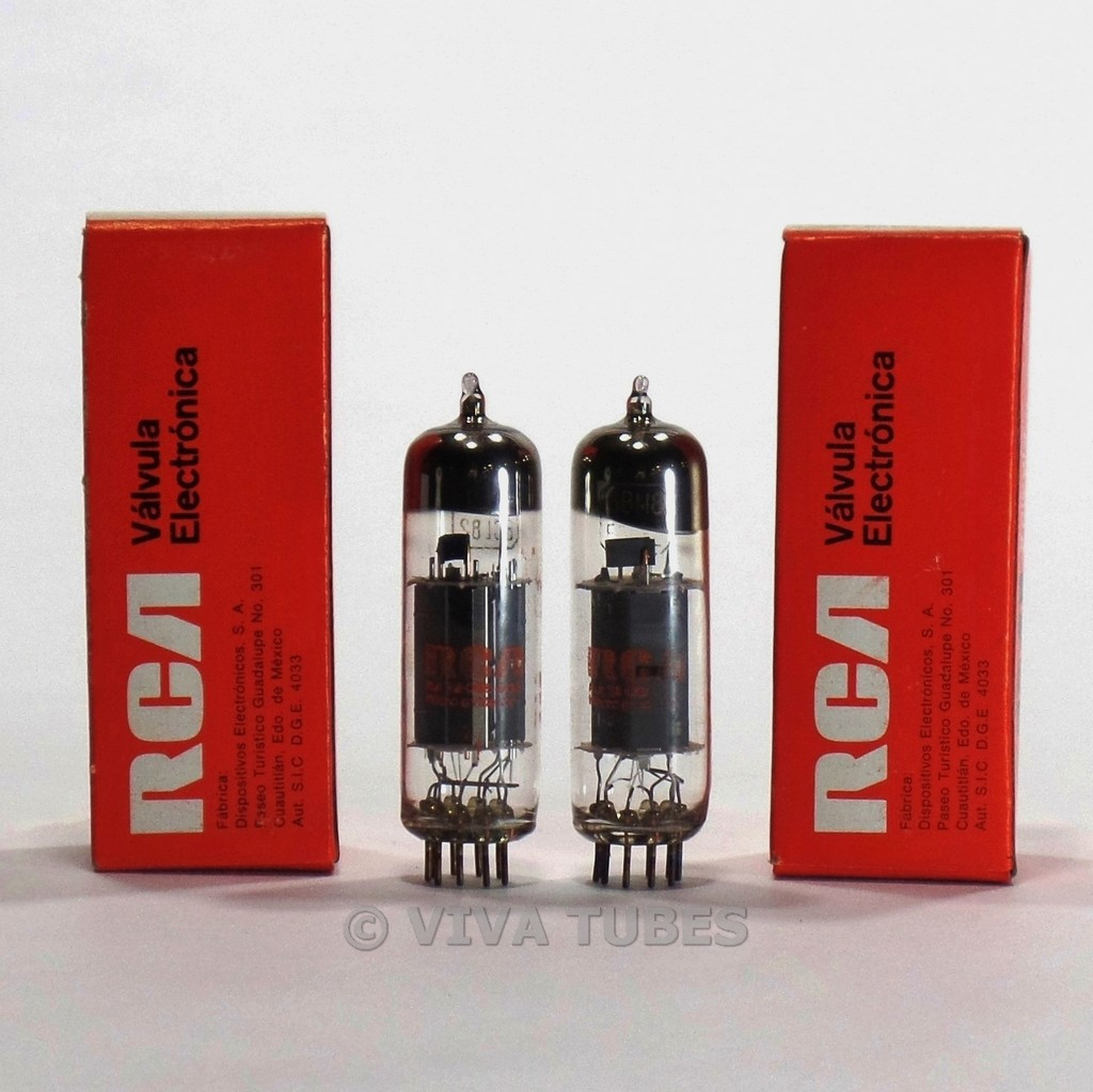 Tube électronique RCA 6BJ7 NOS (New Old Stock) - Neuf En Boîte D'origine, Parfait état, Origine USA, Pour Audio Vintage