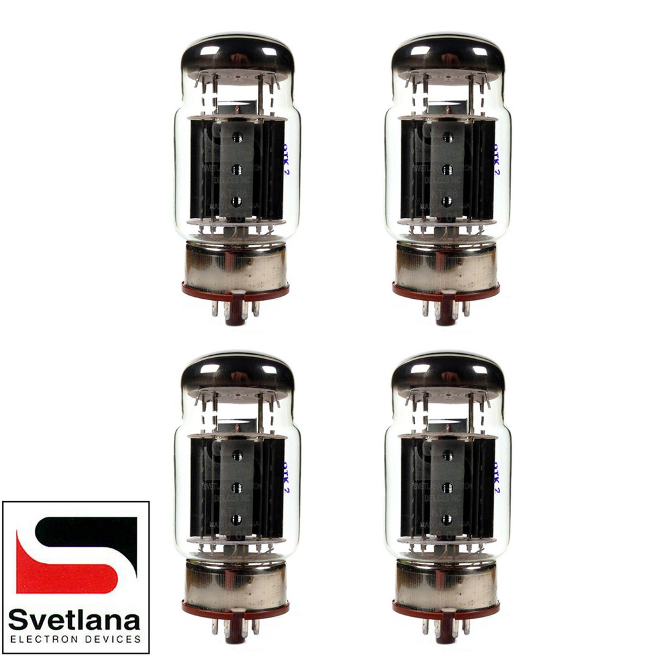 Brand New Plate Current Matched Quad 4 Svetlana Kt88 Sv Gold Grid Vacuum Tubes