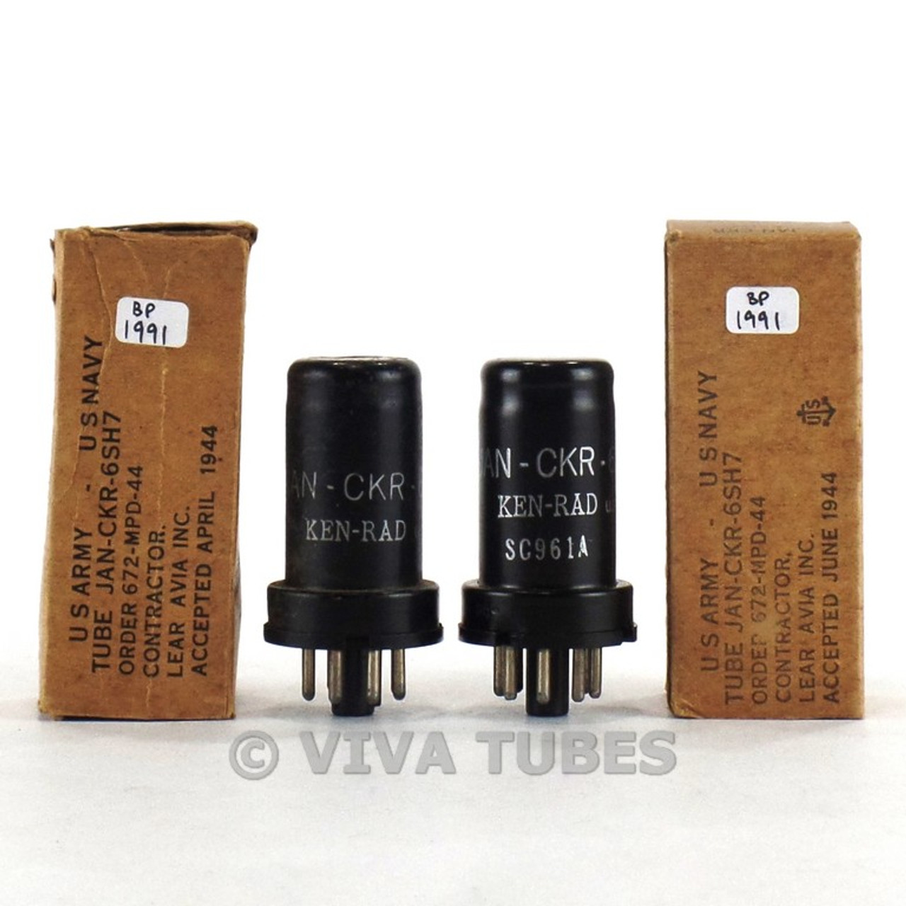 誠実 NOS True NIB JAN-CKR-6SH7 USA Ken-Rad Pair Matched Date リール