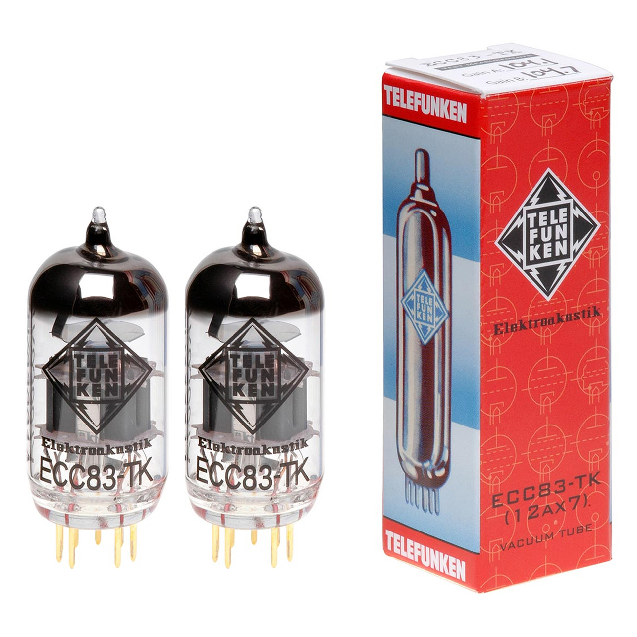 Telefunken Pair ECC83-TK | vivatubes.com