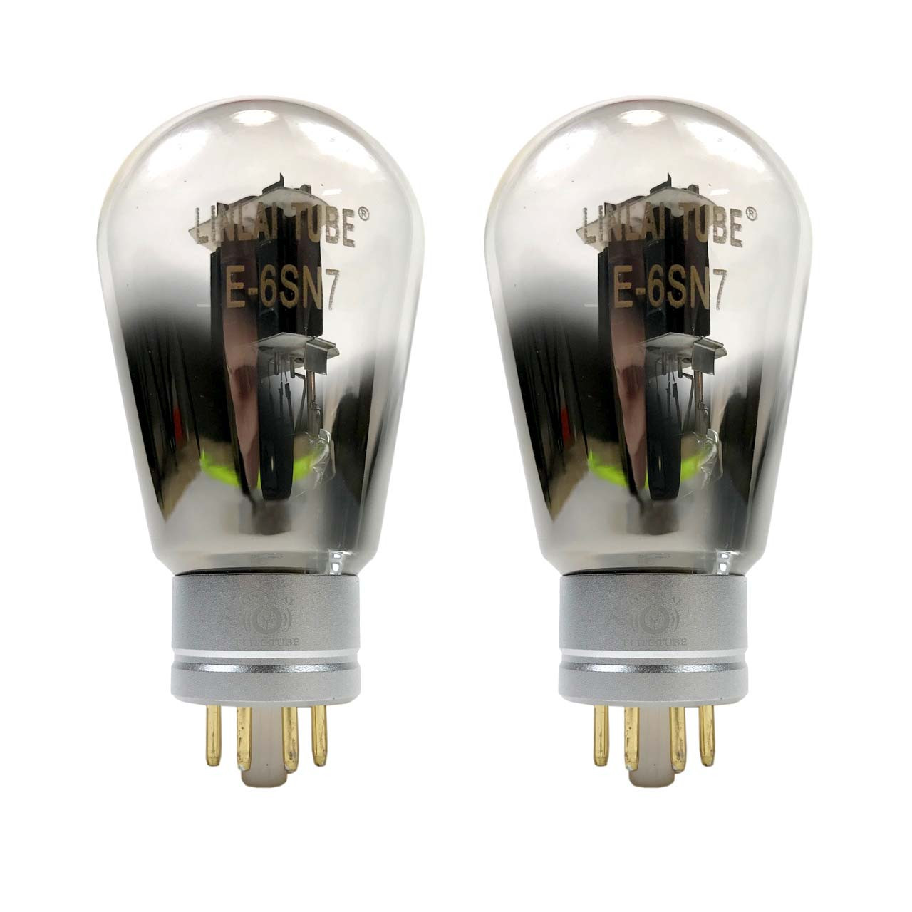 New Matched Pair (2) Linlai E-6SN7 Globe-Balloon Black Plates Vacuum Tubes