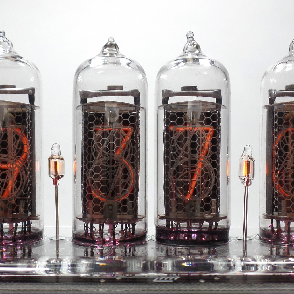 NIXIE Vacuum Tube Clock 6 Digit Clear Acrylic Enclosure 99 LED Color