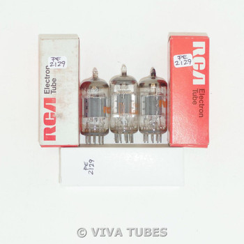 NOS Matched Trio (3) Amperex Holland 6JW8/ECF802 Grey Plate Vacuum Tubes