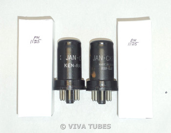 NOS Matched Pair Ken-Rad USA JAN-CKR-12SJ7/VT-162 Metal Vacuum Tubes