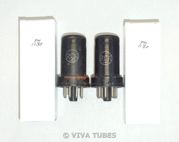 NOS Matched Pair RCA USA USN-CRC-12SJ7 Metal Rust Vacuum Tubes 100+%