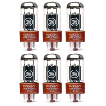 New Matched Sextet (6) Tung-Sol 6SN7GTB Vacuum Tubes