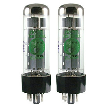 New Current Matched Pair (2) Electro-Harmonix EL34 Small Bottle Vacuum Tubes