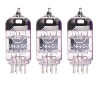 Brand New Tung-Sol Reissue  12AT7 6201 ECC81 GAIN MATCHED Ptrio (3) Vacuum Tubes