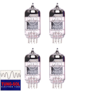 Brand New Tung-Sol Reissue  12AT7 6201 ECC81 GAIN MATCHED Quad (4) Vacuum Tubes