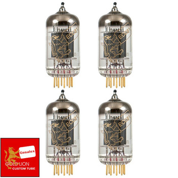 New Gain Matched Quad (4) Genalex Reissue 12AT7 ECC81 Vacuum Tubes GOLD PINS