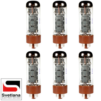 Plate Current Matched Sextet (6) Svetlana EL34 [Winged =C= Reissue] Vacuum Tubes