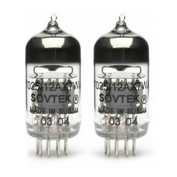 Gain Matched Pair (2) Sovtek 12AX7WA 7025 ECC83 Vacuum Tubes - Brand New