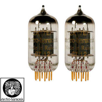 New Gain Matched Pair (2) Electro-Harmonix 12AT7 ECC81 Gold Pin Vacuum Tubes