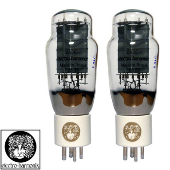 New Ip & Gm Factory Matched Pair (2) Electro Harmonix 2A3 Gold Grid Vacuum Tubes