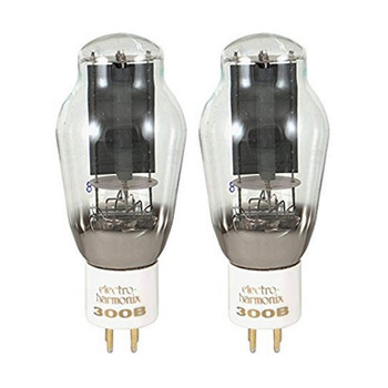 New Matched Pair (2) Electro-Harmonix 300B Gold Grid & Pins Vacuum Tubes