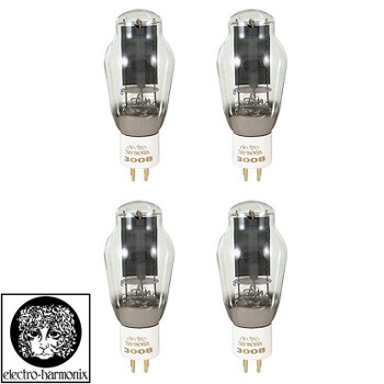 New Matched Quad (4) Electro-Harmonix 300B Gold Grid & Pins Vacuum Tubes